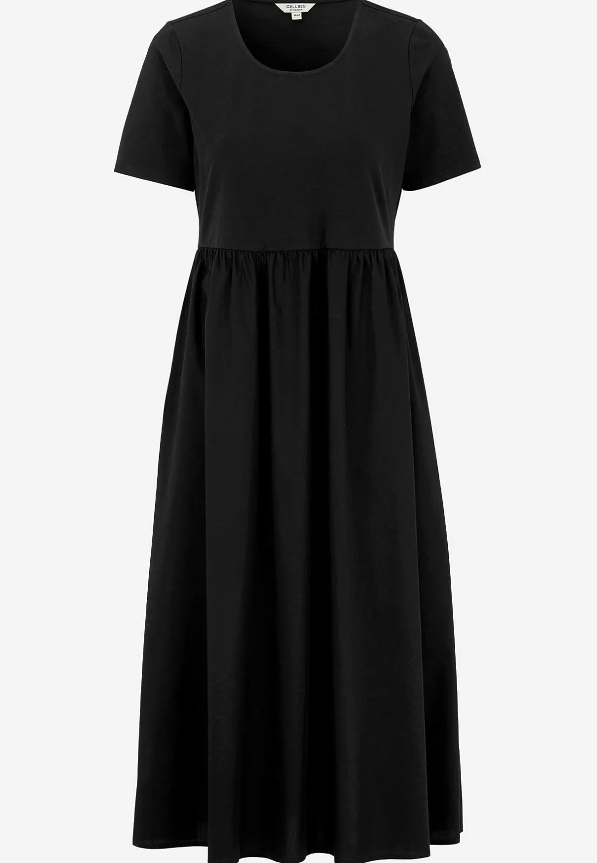 Cellbes of Sweden Klänning i poplin och trikå Svart Clearance