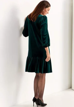 Johanna Toftby x Cellbes Klänning i velour med volang New