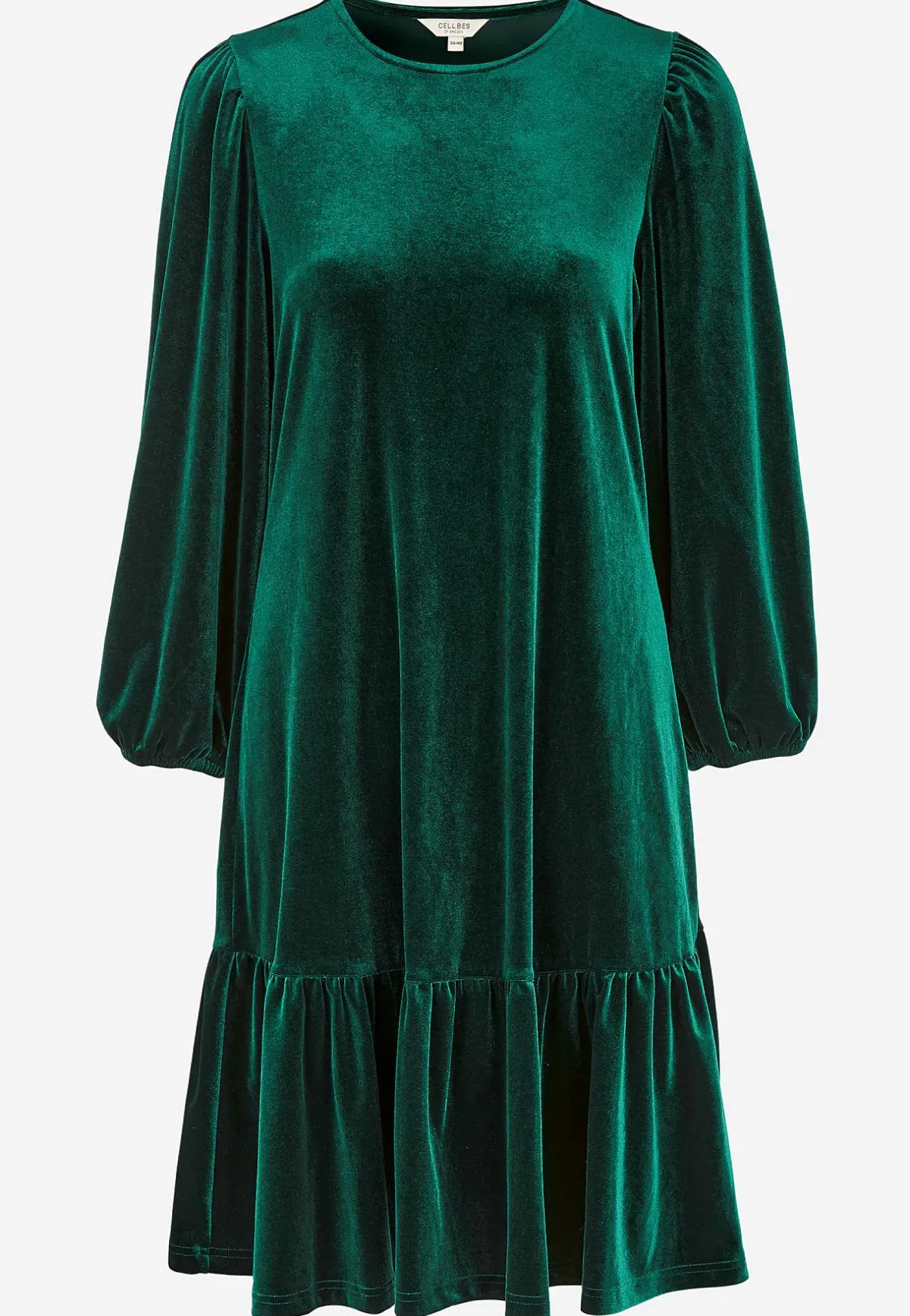 Johanna Toftby x Cellbes Klänning i velour med volang New