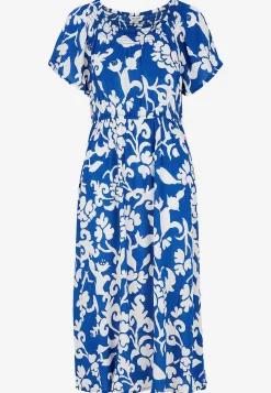 Cellbes of Sweden Klänning i viskoscrêpe Blå / Mönstrad Clearance