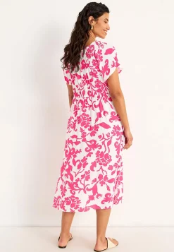 Cellbes of Sweden Klänning i viskoscrêpe Cerise / Mönstrad Best