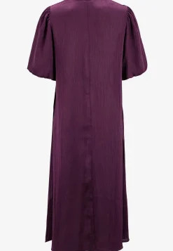 Cellbes of Sweden Klänning med puffärm Mörklila