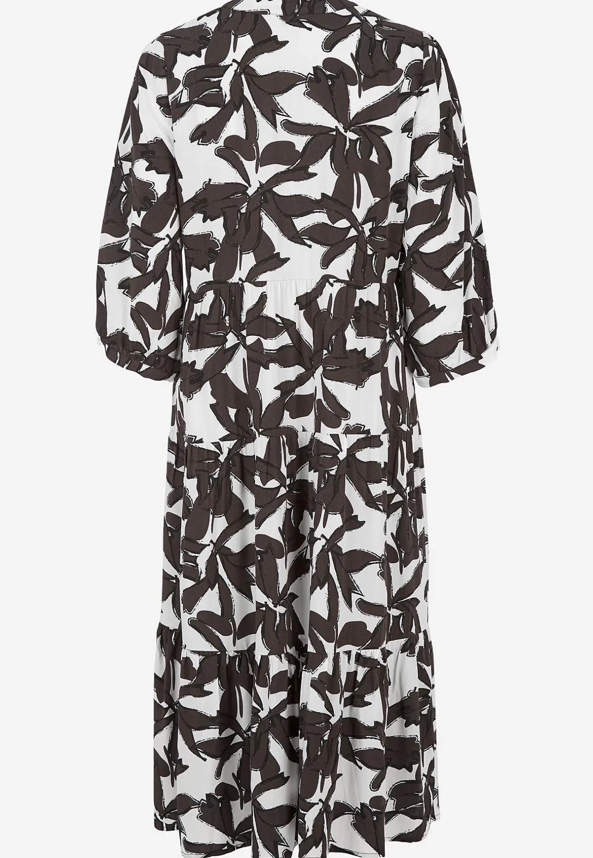 Cellbes of Sweden Klänning med volanger Brun / Mönstrad Outlet