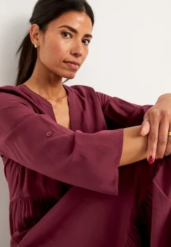 Cellbes of Sweden Klänning med volanger Vinröd New