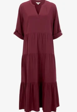 Cellbes of Sweden Klänning med volanger Vinröd New