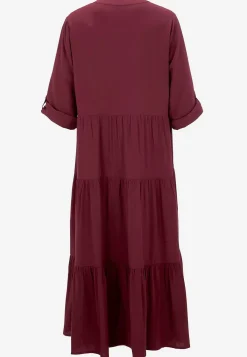 Cellbes of Sweden Klänning med volanger Vinröd New