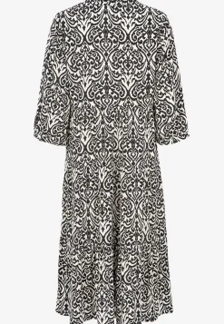 Cellbes of Sweden Klänning med volanger Beige / Svart / Mönstrad Outlet