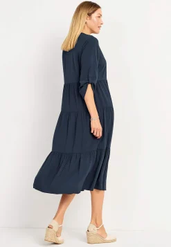 Cellbes of Sweden Klänning med volanger Marin Best