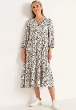 Cellbes of Sweden Klänning med volanger Beige / Mönstrad Sale