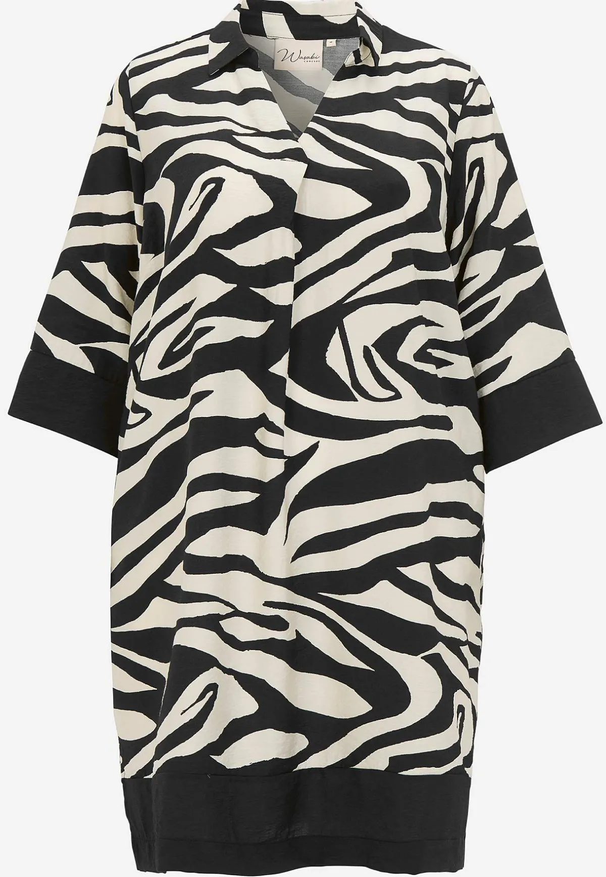 Wasabiconcept Klänning med zebramönster Svart / Mönstrad Online