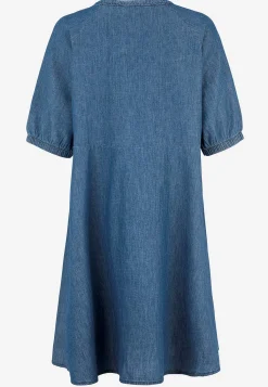 Cellbes of Sweden Kort jeansklänning med puffärmar Mellanblå Denim Sale