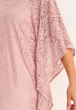 Cellbes of Sweden Kort spetsklänning Gammalrosa Best