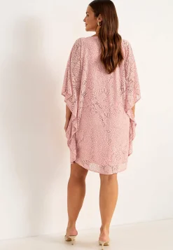 Cellbes of Sweden Kort spetsklänning Gammalrosa Best