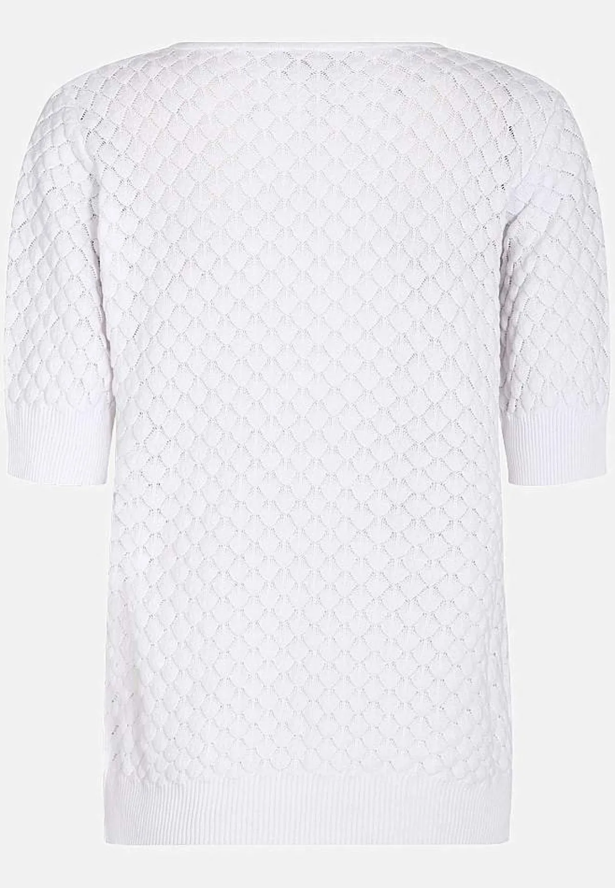 Freequent Kortärmad bomullströja med strukturmönster Hot