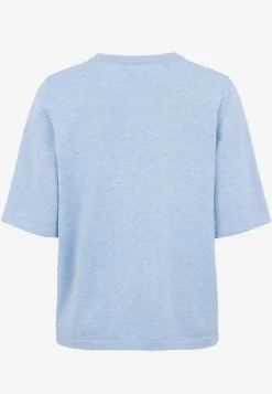 Cellbes of Sweden Kortärmad finstickad tröja Blå / Melerad New