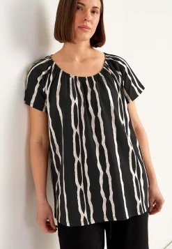 Cellbes of Sweden Kortärmad singoallatunika Svart / Mönstrad Online