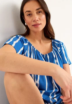 Cellbes of Sweden Kortärmad singoallatunika Blå / Mönstrad Clearance