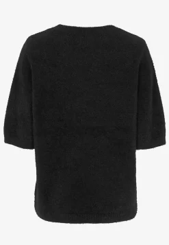 Cellbes of Sweden Kortärmad stickad tröja Svart Hot