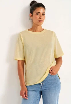 Cellbes of Sweden Kortärmad topp Ljusgul / Melerad New