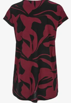 Cellbes of Sweden Kortärmad trikåtunika Svart/Vinröd/Mönstrad Online