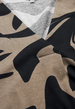 Cellbes of Sweden Kortärmad trikåtunika Mörk beige / Svart / Mönstrad Clearance