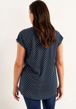 Cellbes of Sweden Kortärmad trikåtunika Prickig / Blå Online