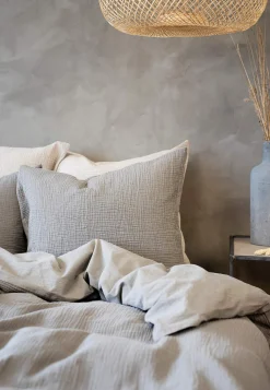 Borganäs Krinklat påslakanset 150x210 cm Rolling Grå Discount