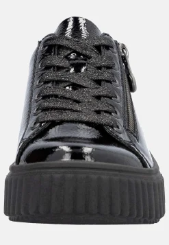Rieker Lackad sneaker i skinn Svart Hot