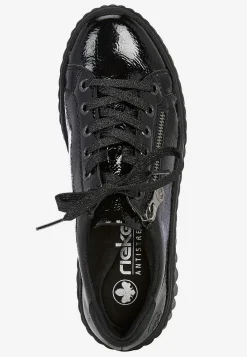 Rieker Lackad sneaker i skinn Svart Hot