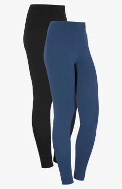 Cellbes of Sweden Leggings i bomull Fia 2-pack Jeansblå + Svart Discount