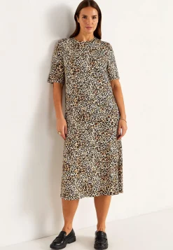 Cellbes of Sweden mönstrad trikåklänning Leopard Outlet