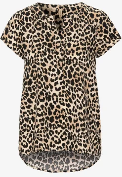 Soyaconcept Leopardmönstrad viskosblus Brun / Leopard Outlet