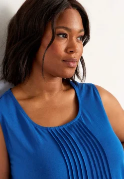 Cellbes of Sweden Linne med dekorativa stråveck Blå Outlet