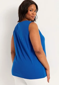 Cellbes of Sweden Linne med dekorativa stråveck Blå Outlet