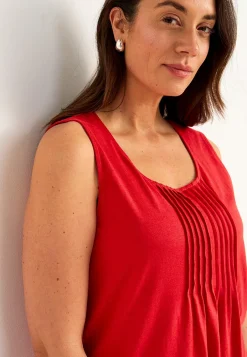 Cellbes of Sweden Linne med dekorativa stråveck Röd New