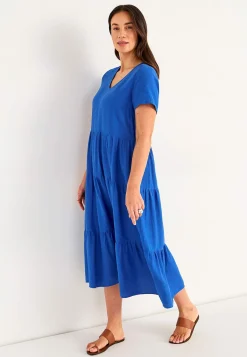 Cellbes of Sweden Linneklänning med volanger Hot