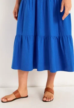 Cellbes of Sweden Linneklänning med volanger Hot