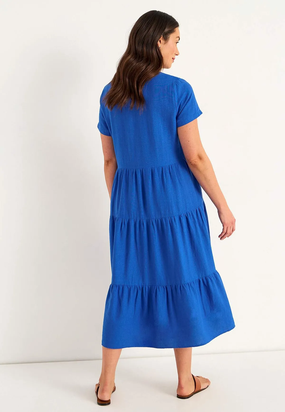 Cellbes of Sweden Linneklänning med volanger Hot