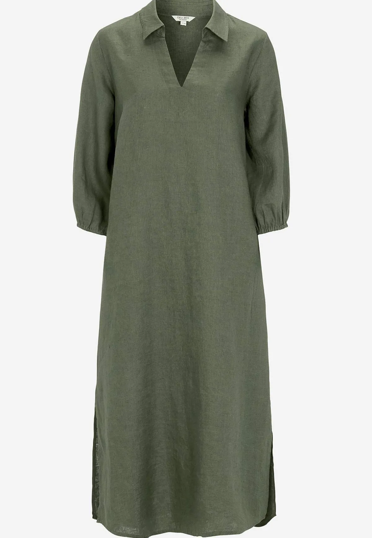 Cellbes of Sweden Linneklänning Premium Khakigrön Discount