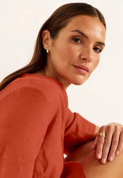 Cellbes of Sweden Linneklänning Premium Rost Outlet