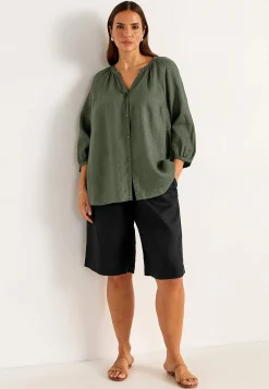 Cellbes of Sweden Linneshorts Premium med resår i midjan Svart Clearance