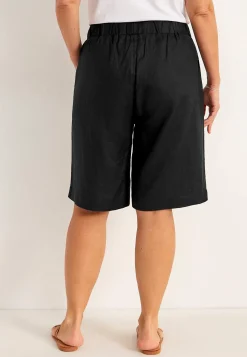 Cellbes of Sweden Linneshorts Premium med resår i midjan Svart Clearance
