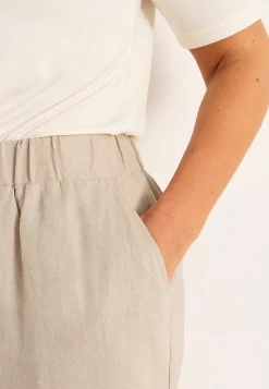 Cellbes of Sweden Linneshorts Premium med resår i midjan Beige