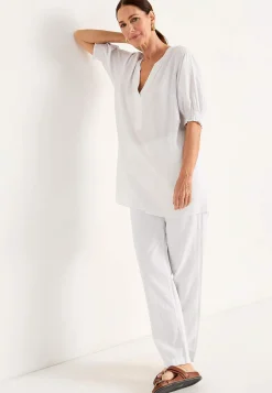 Cellbes of Sweden Lång byxa i tvättad bomull Sale