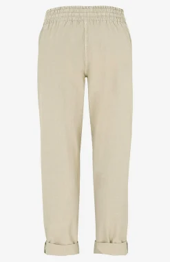 Cellbes of Sweden Lång byxa i tvättad bomull Beige Best