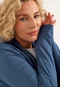 Cellbes of Sweden Lång cardigan i trikå Sofia Mörkblå