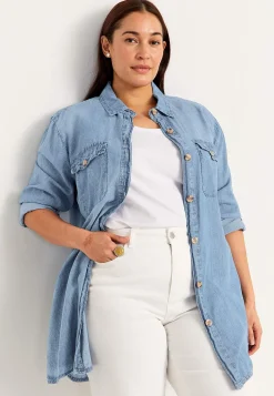 Cellbes of Sweden Lång jeansskjorta Ljusblå / Denim