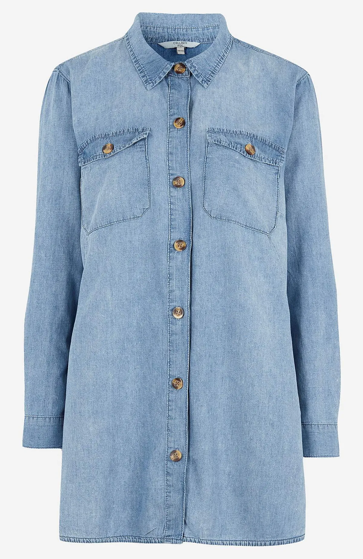 Cellbes of Sweden Lång jeansskjorta Ljusblå / Denim