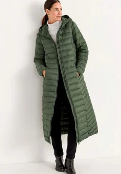 Cellbes of Sweden Lång lättviktskappa Mörkgrön