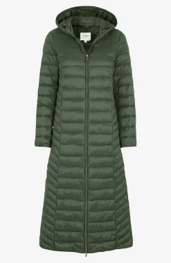 Cellbes of Sweden Lång lättviktskappa Mörkgrön
